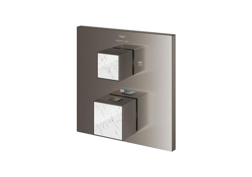 Allure brillant mitigeur thermostatique 2 sorties inverseur douche de tête/douchette Hard Graphite brossé - 24429AL0 - Grohe