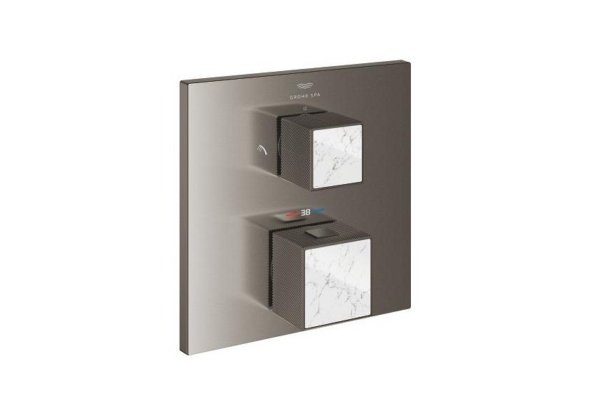 Allure brillant mitigeur thermostatique 2 sorties inverseur douche de tête/douchette Hard Graphite brossé - 24429AL0 - Grohe