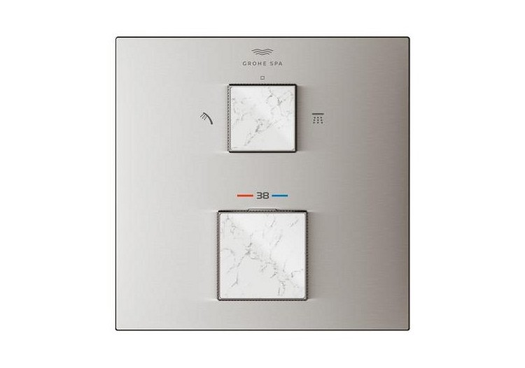 Allure brillant mitigeur thermostatique 2 sorties avec inverseur douche de tête / douchette Supersteel - 24429DC0 - Grohe