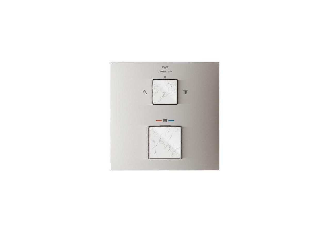 Allure brillant mitigeur thermostatique 2 sorties avec inverseur douche de tête / douchette Supersteel - 24429DC0 - Grohe