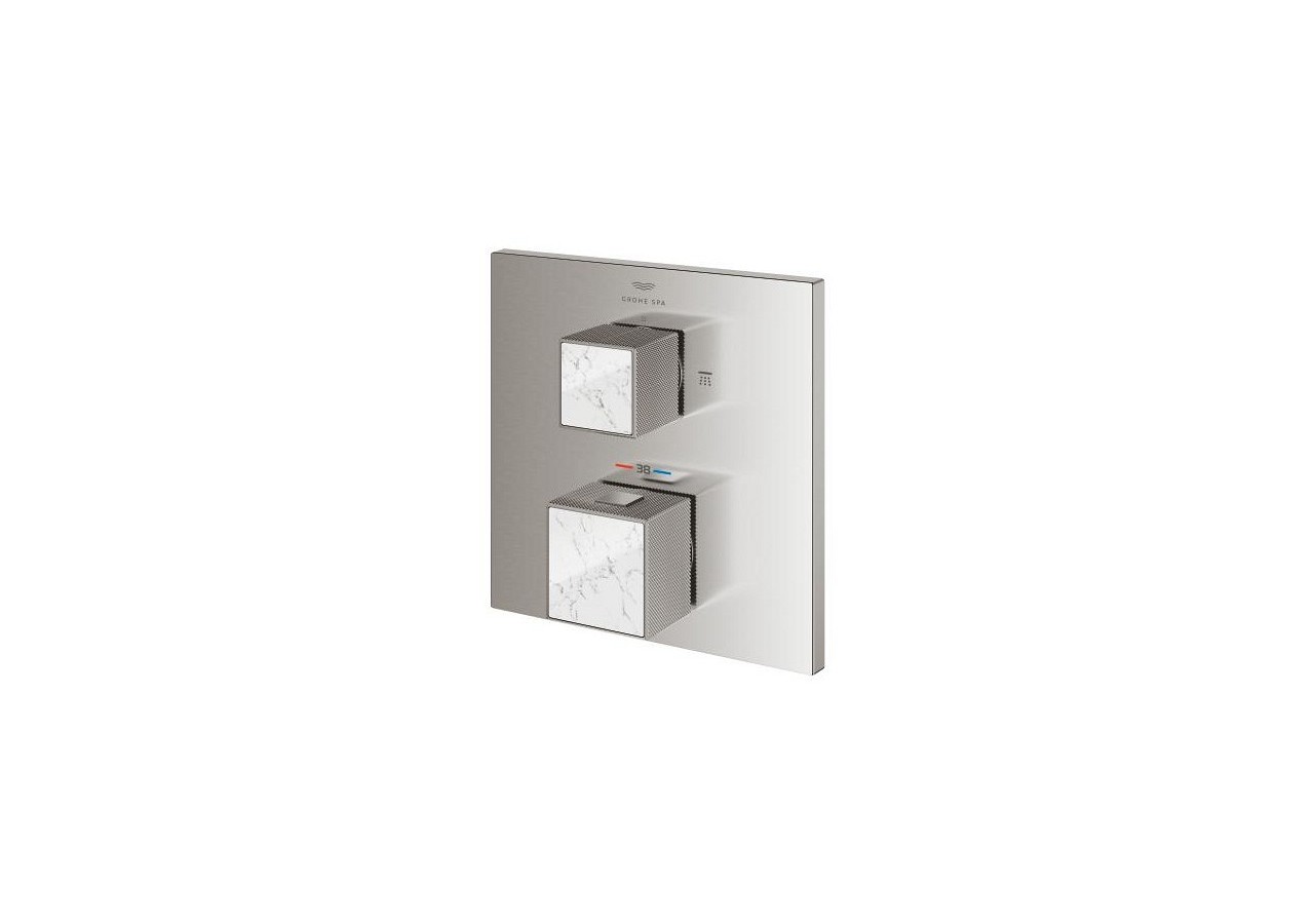 Allure brillant mitigeur thermostatique 2 sorties avec inverseur douche de tête / douchette Supersteel - 24429DC0 - Grohe