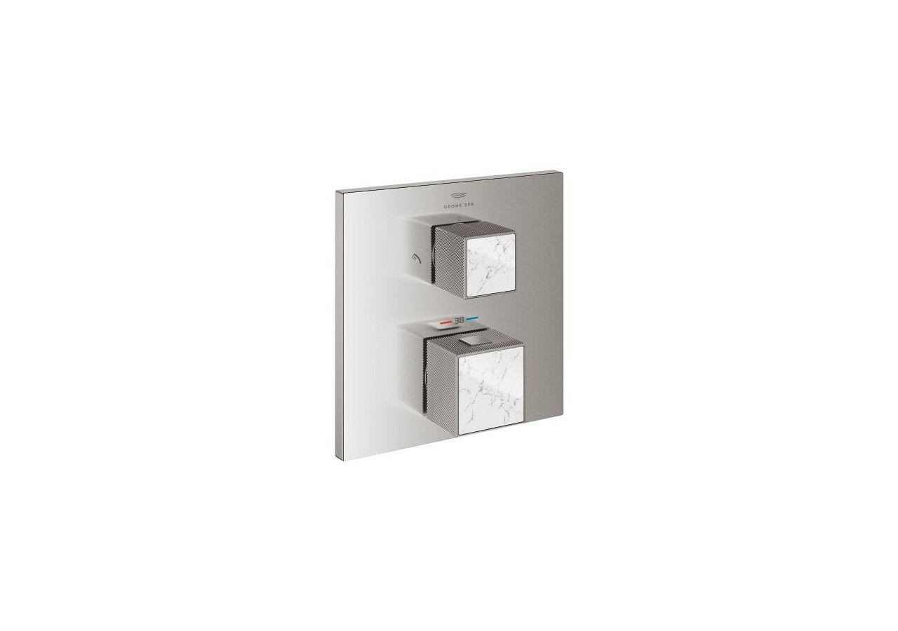 Allure brillant mitigeur thermostatique 2 sorties avec inverseur douche de tête / douchette Supersteel - 24429DC0 - Grohe