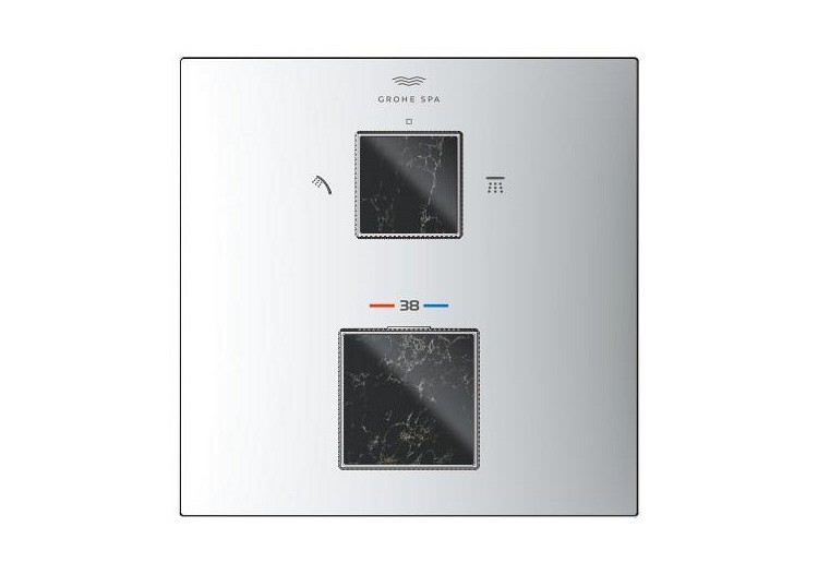 Allure brillant mitigeur thermostatique 2 sorties avec inverseur douche de tête / douchette Chromé - 24430000 - Grohe