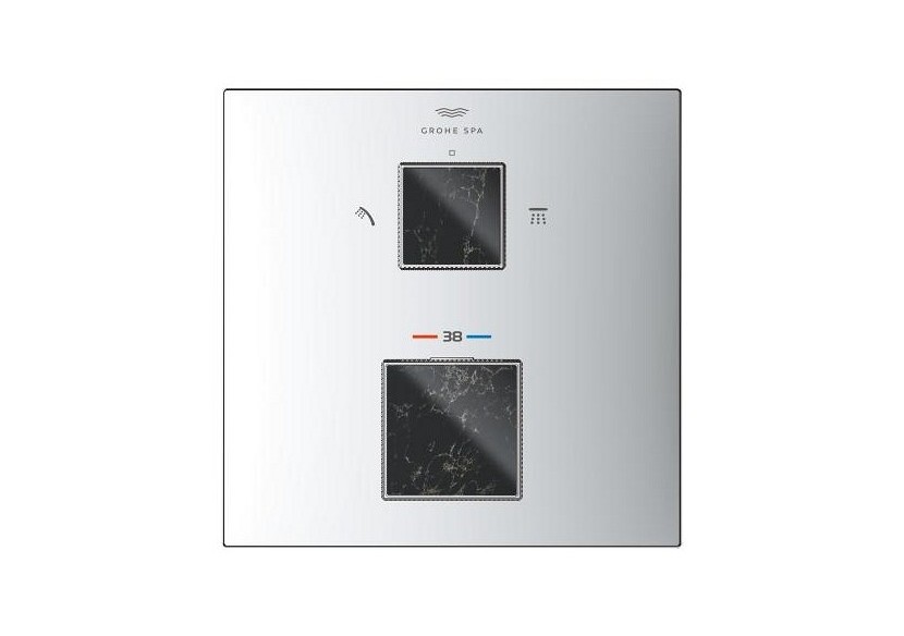 Allure brillant mitigeur thermostatique 2 sorties avec inverseur douche de tête / douchette Chromé - 24430000 - Grohe