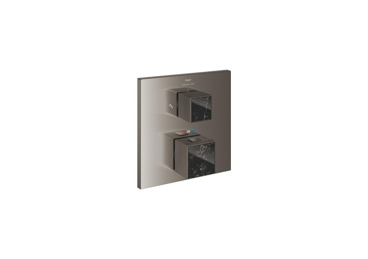 Allure brillant mitigeur thermostatique 2 sorties inverseur douche de tête/douchette Hard Graphite brossé - 24430AL0 - Grohe