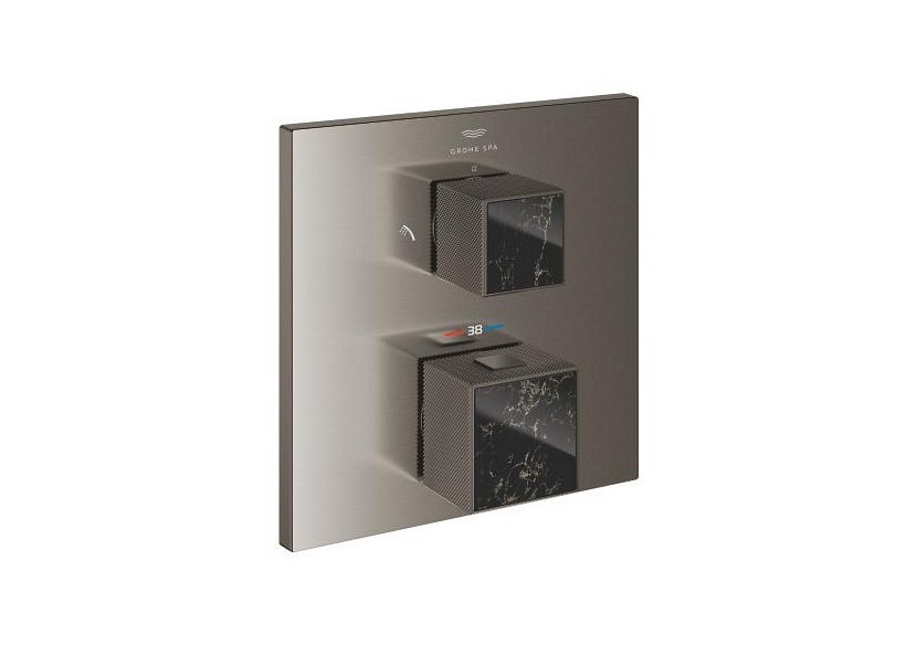 Allure brillant mitigeur thermostatique 2 sorties inverseur douche de tête/douchette Hard Graphite brossé - 24430AL0 - Grohe