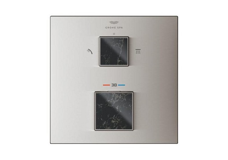 Allure brillant mitigeur thermostatique 2 sorties avec inverseur douche de tête / douchette Supersteel - 24430DC0 - Grohe