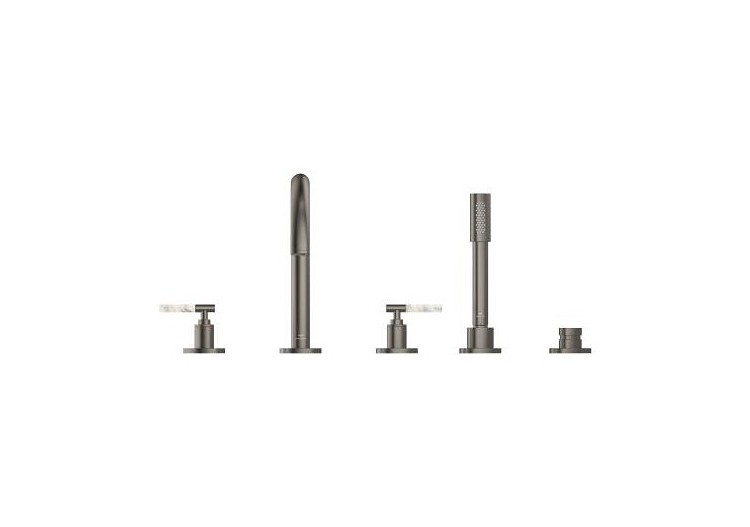 Atrio collection privée mélangeur bain/douche 5 trous Hard Graphite brossé - 25224AL0 - Grohe