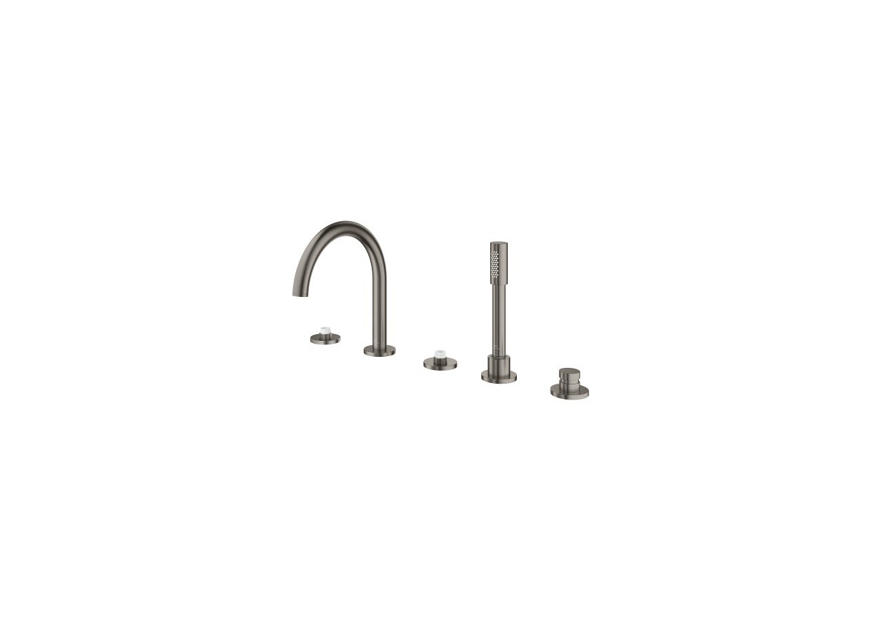 Atrio collection privée mélangeur bain/douche 5 trous Hard Graphite brossé - 25224AL0 - Grohe
