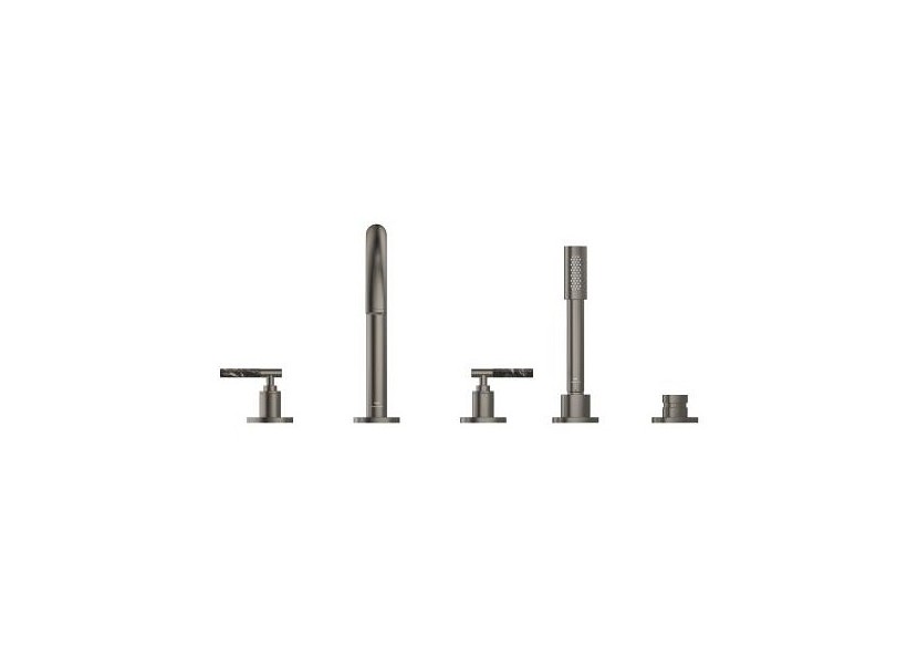 Atrio collection privée mélangeur bain/douche 5 trous Hard Graphite brossé - 25224AL0 - Grohe