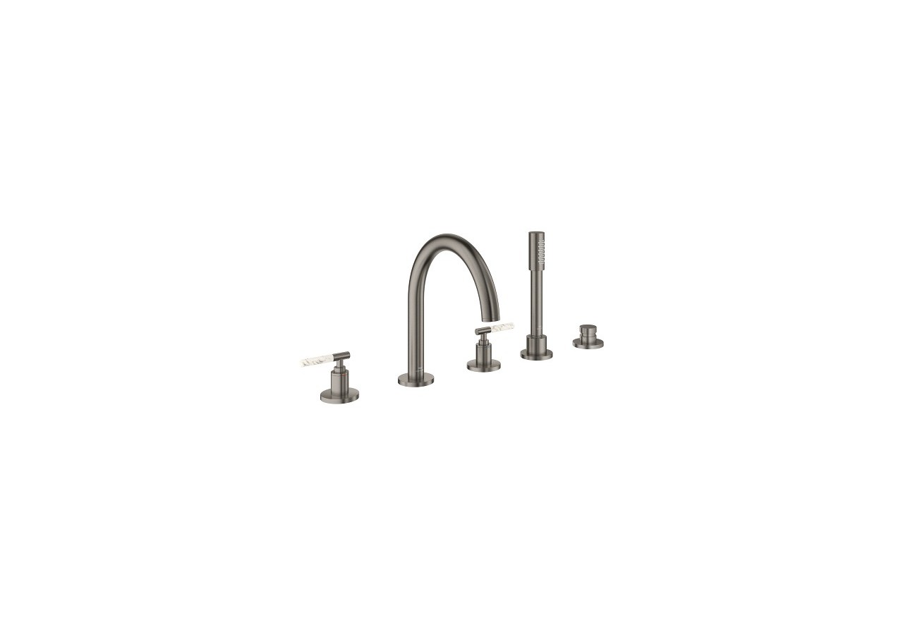 Atrio collection privée mélangeur bain/douche 5 trous Hard Graphite brossé - 25224AL0 - Grohe