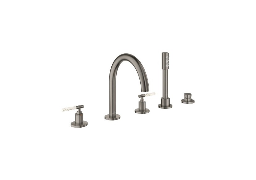 Atrio collection privée mélangeur bain/douche 5 trous Hard Graphite brossé - 25224AL0 - Grohe
