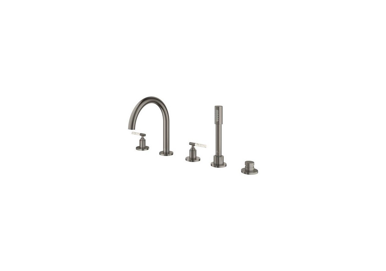 Atrio collection privée mélangeur bain/douche 5 trous Hard Graphite brossé - 25224AL0 - Grohe