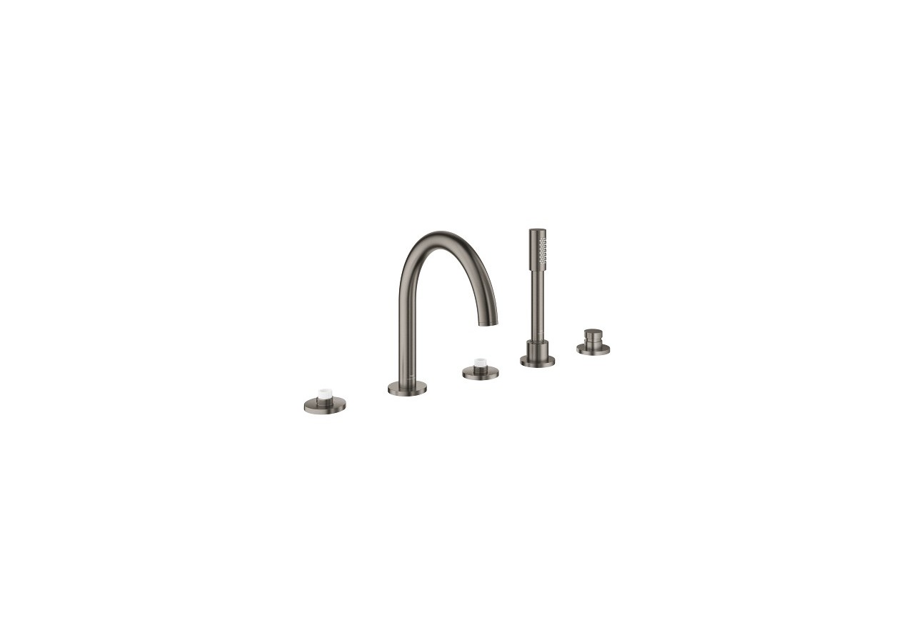 Atrio collection privée mélangeur bain/douche 5 trous Hard Graphite brossé - 25224AL0 - Grohe