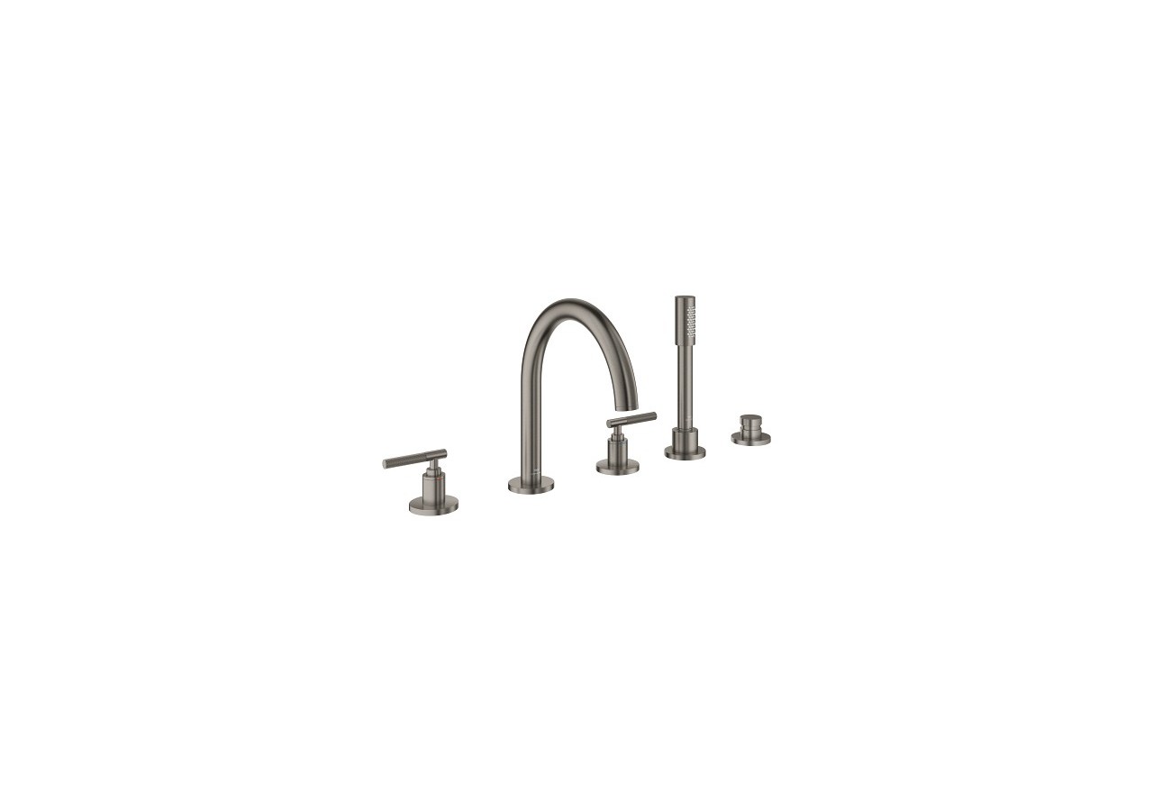 Atrio collection privée mélangeur bain/douche 5 trous Hard Graphite brossé - 25224AL0 - Grohe