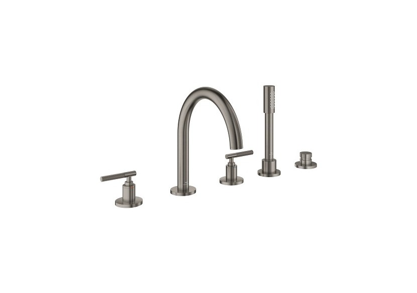 Atrio collection privée mélangeur bain/douche 5 trous Hard Graphite brossé - 25224AL0 - Grohe