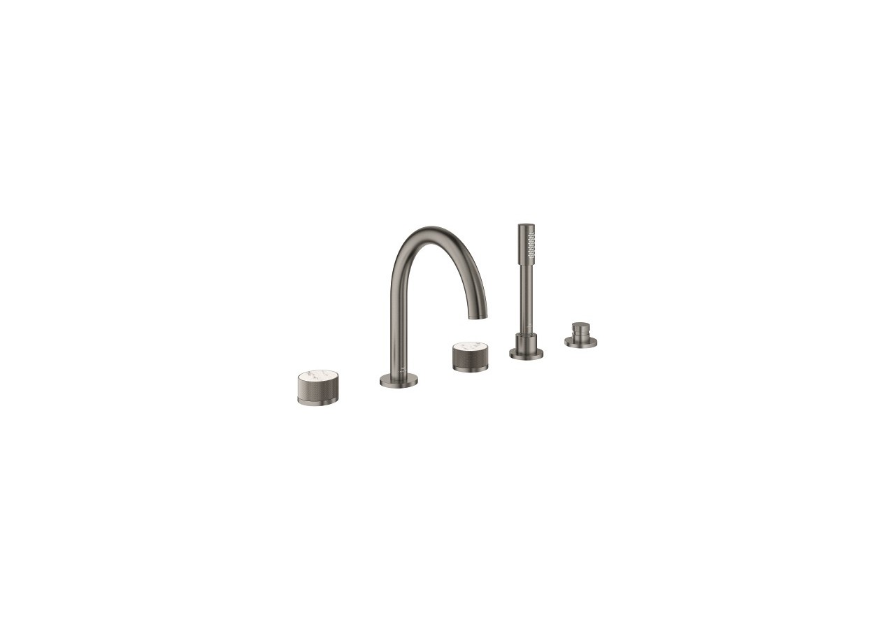 Atrio collection privée mélangeur bain/douche 5 trous Hard Graphite brossé - 25226AL0 - Grohe
