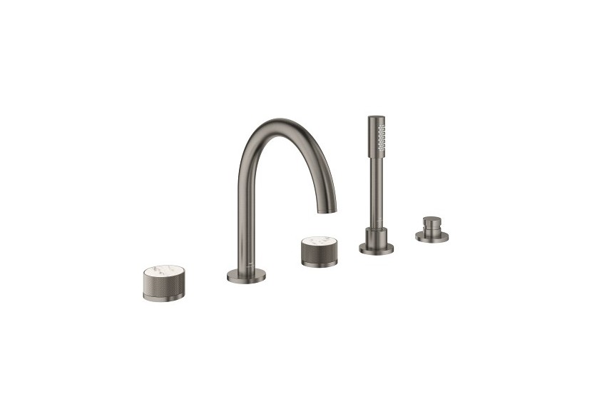 Atrio collection privée mélangeur bain/douche 5 trous Hard Graphite brossé - 25226AL0 - Grohe