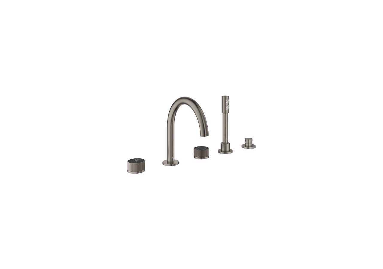 Atrio collection privée mélangeur bain/douche 5 trous Hard Graphite brossé - 25226AL0 - Grohe