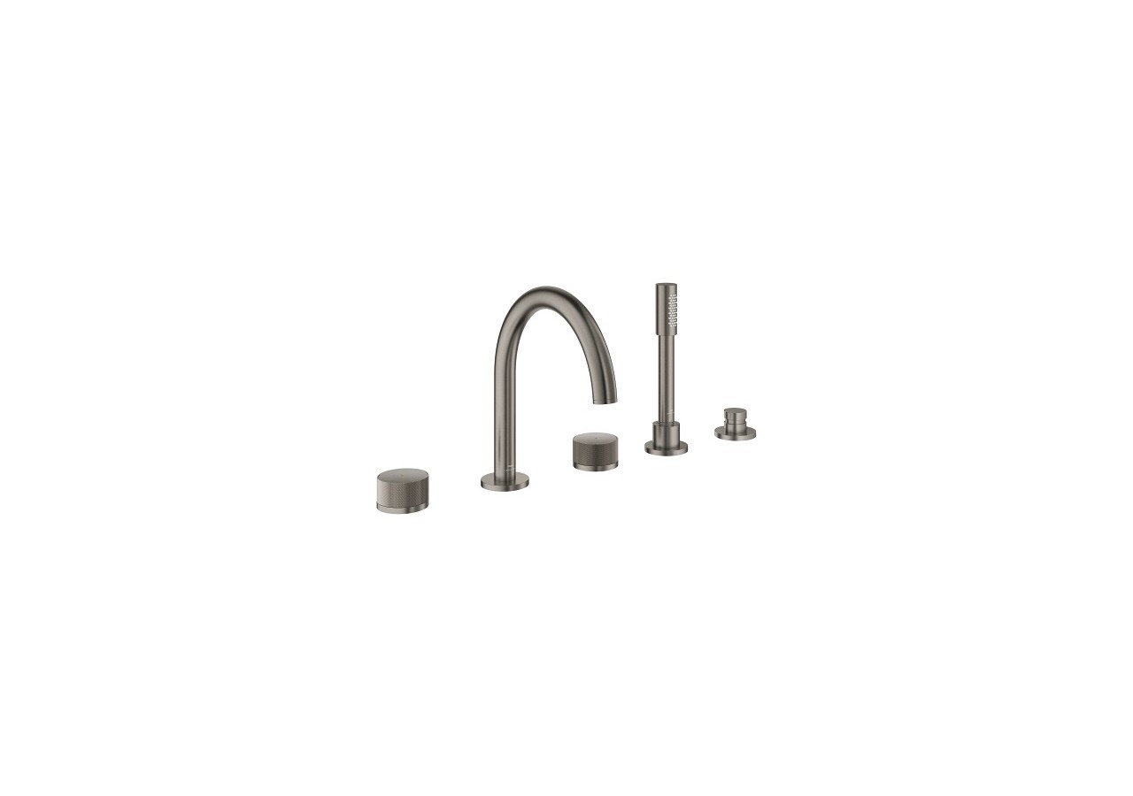 Atrio collection privée mélangeur bain/douche 5 trous Hard Graphite brossé - 25226AL0 - Grohe