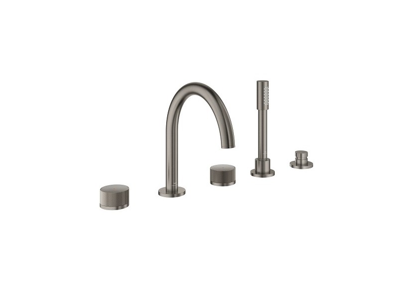 Atrio collection privée mélangeur bain/douche 5 trous Hard Graphite brossé - 25226AL0 - Grohe