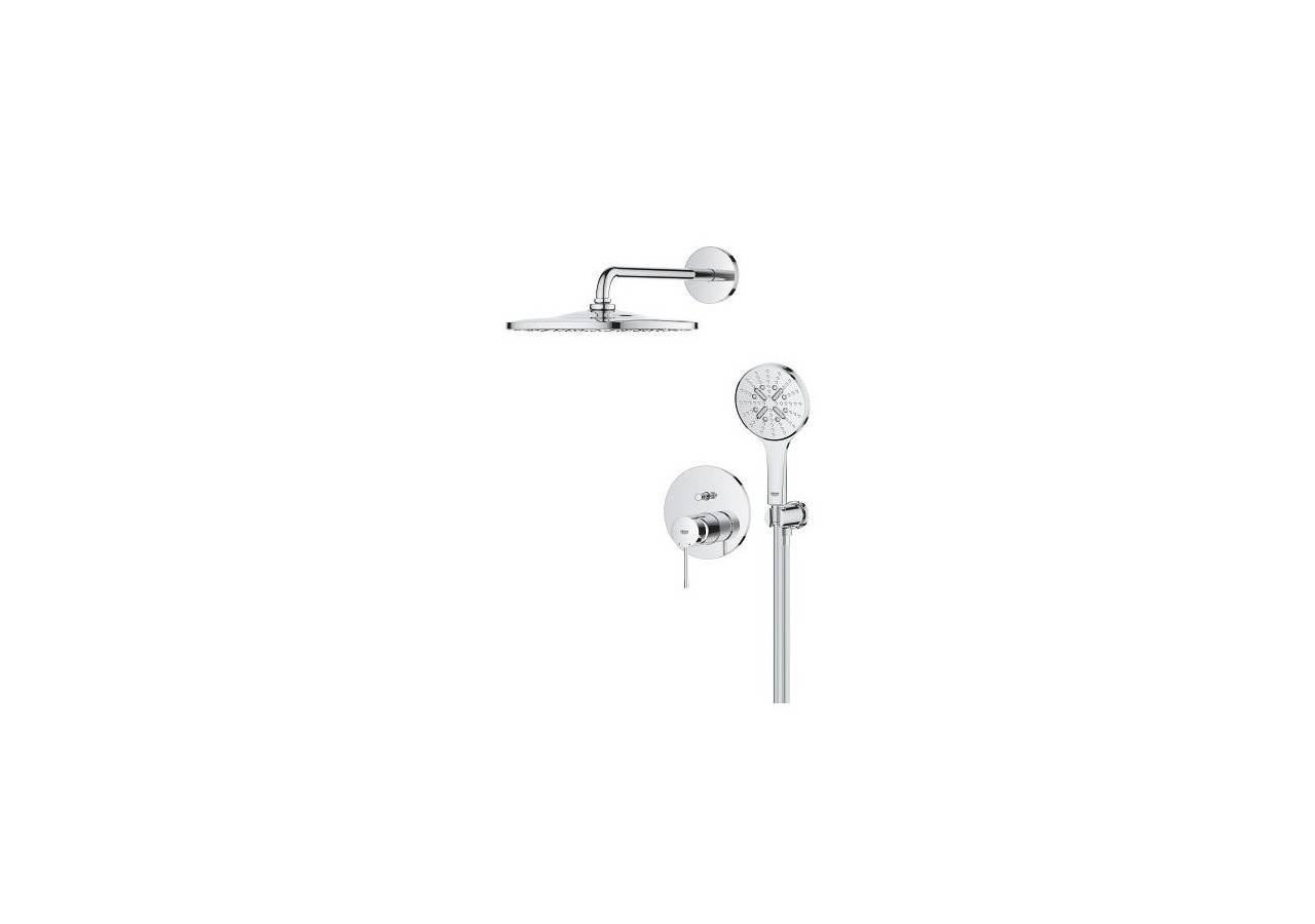 Essence ensemble de douche encastré avec rainshower mono 310 Chromé - 25287000 - Grohe