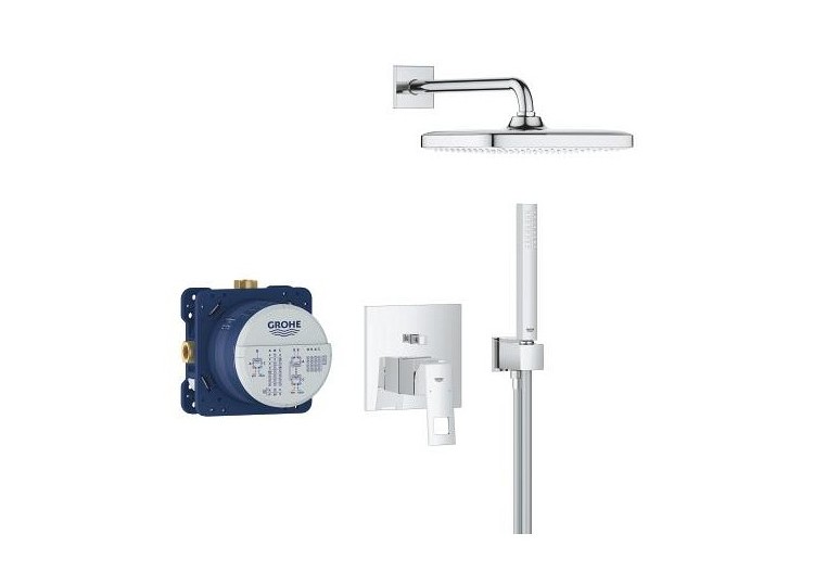 Eurocube ensemble de douche encastré avec tempesta cube 250 Chromé - 25289000 - Grohe