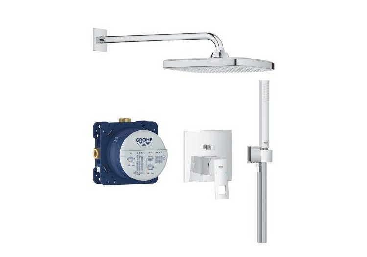 Eurocube ensemble de douche encastré avec tempesta cube 250 Chromé - 25289000 - Grohe 2