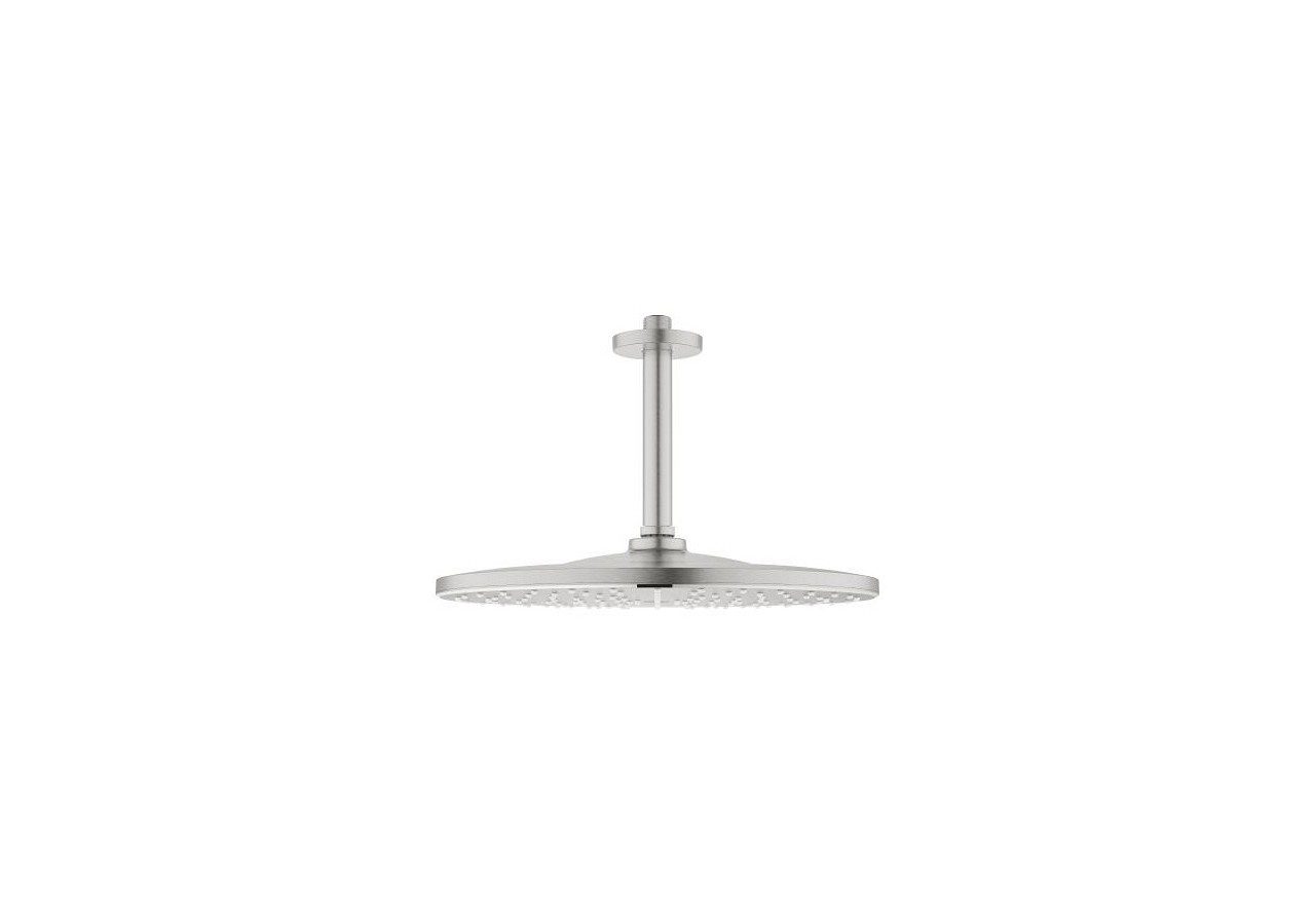 Rainshower mono 310 ensemble douche de tête et bras plafonnier 142 mm, 1 jet Supersteel - 26560DC0 - Grohe