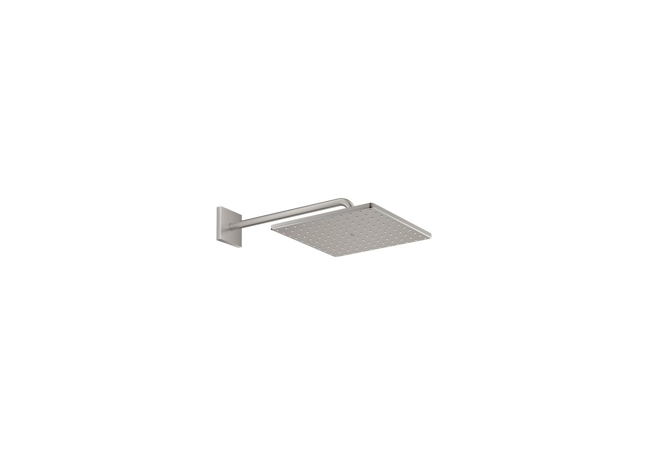 Rainshower mono 310 cube ensemble douche de tête et bras 422 mm, 1 jet Supersteel - 26564DC0 - Grohe