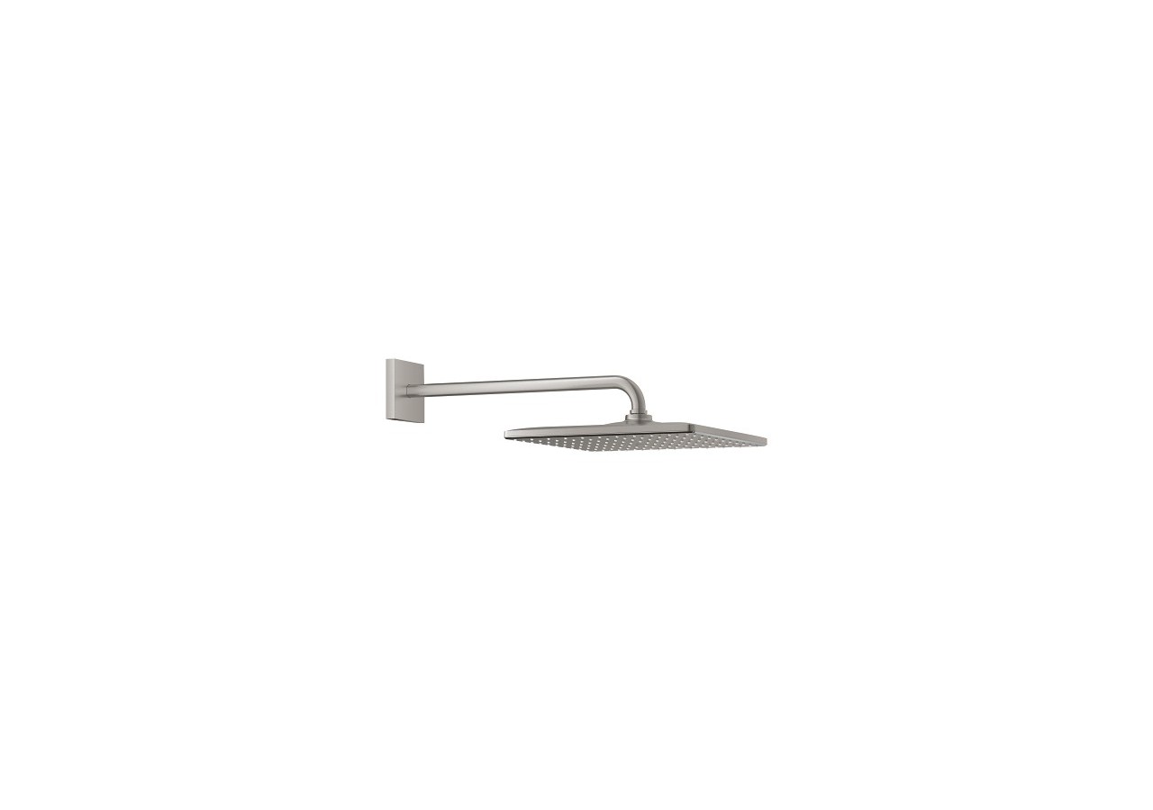 Rainshower mono 310 cube ensemble douche de tête et bras 422 mm, 1 jet Supersteel - 26564DC0 - Grohe