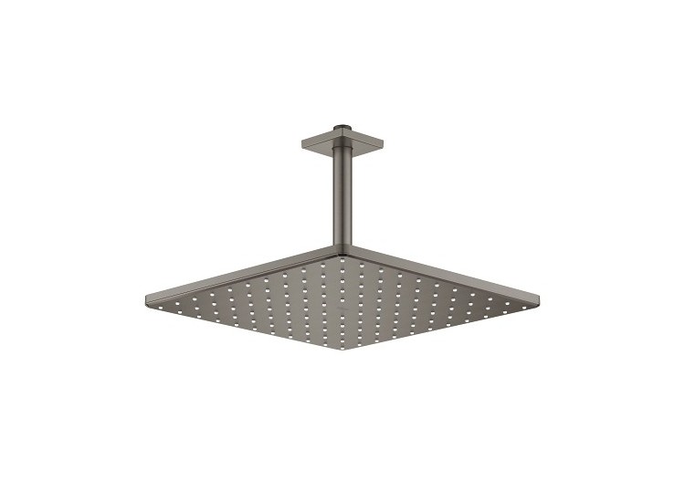 Rainshower mono 310 cube ensemble douche de tête et bras plafonnier 142 mm, 1 jet Hard Graphite brossé - 26566AL0 - Grohe