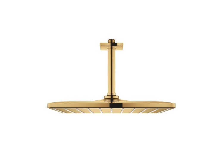 Rainshower mono 310 cube ensemble douche de tête et bras plafonnier 142 mm, 1 jet Cool Sunrise - 26566GL0 - Grohe 2