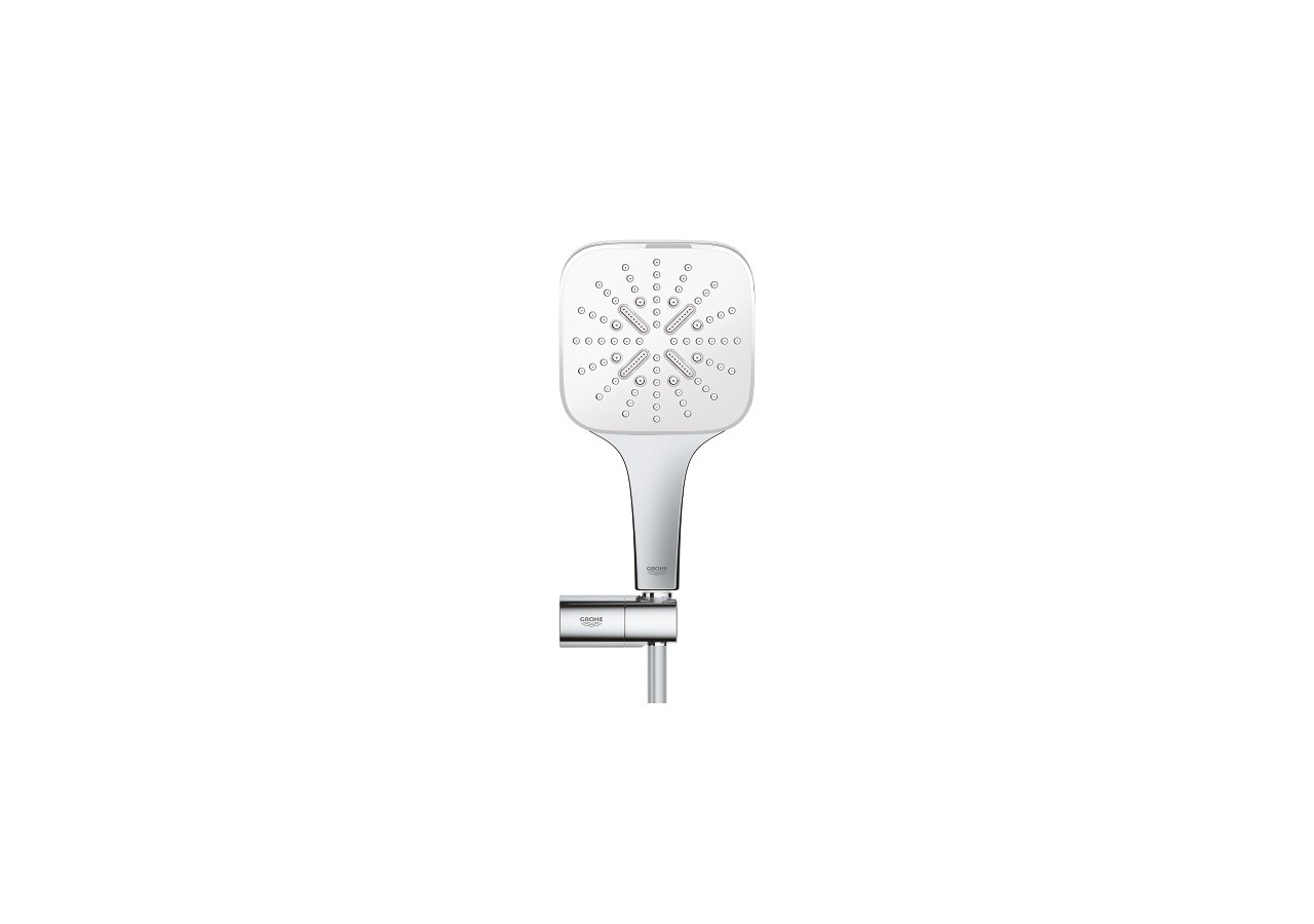 Rainshower smartactive 130 cube ensemble de douche 3 jets avec support mural Blanc - 26588LS0 - Grohe