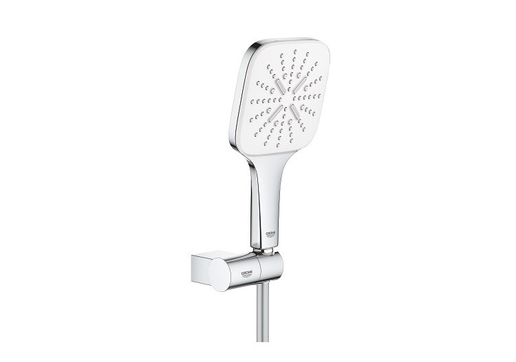 Rainshower smartactive 130 cube ensemble de douche 3 jets avec support mural Blanc - 26588LS0 - Grohe 2
