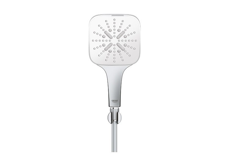 Rainshower smartactive 130 cube ensemble de douche 3 jets avec support mural Blanc - 26589LS0 - Grohe