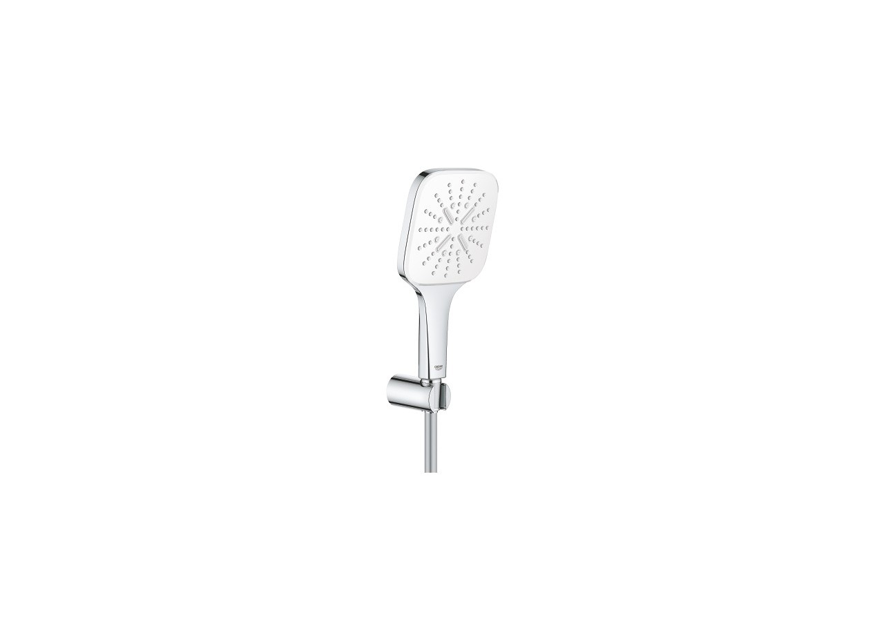 Rainshower smartactive 130 cube ensemble de douche 3 jets avec support mural Blanc - 26589LS0 - Grohe