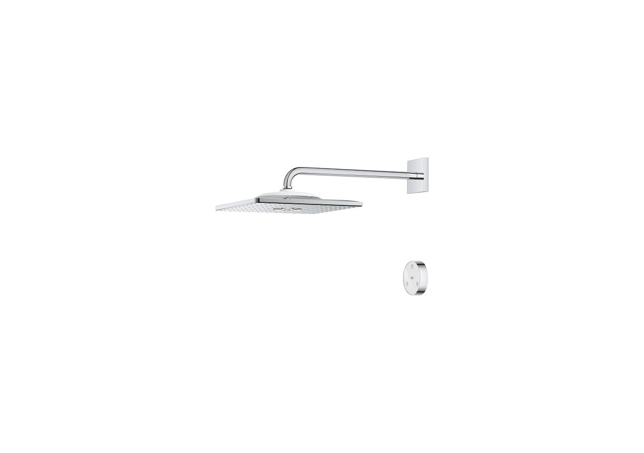 Rainshower smartconnect 310 cube ensemble de douche de tête avec bras 422 mm, 2 jets Chromé - 26642000 - Grohe