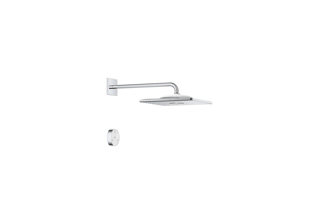 Rainshower smartconnect 310 cube ensemble de douche de tête avec bras 422 mm, 2 jets Chromé - 26642000 - Grohe