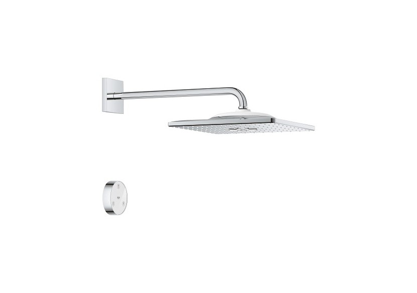 Rainshower smartconnect 310 cube ensemble de douche de tête avec bras 422 mm, 2 jets Chromé - 26642000 - Grohe