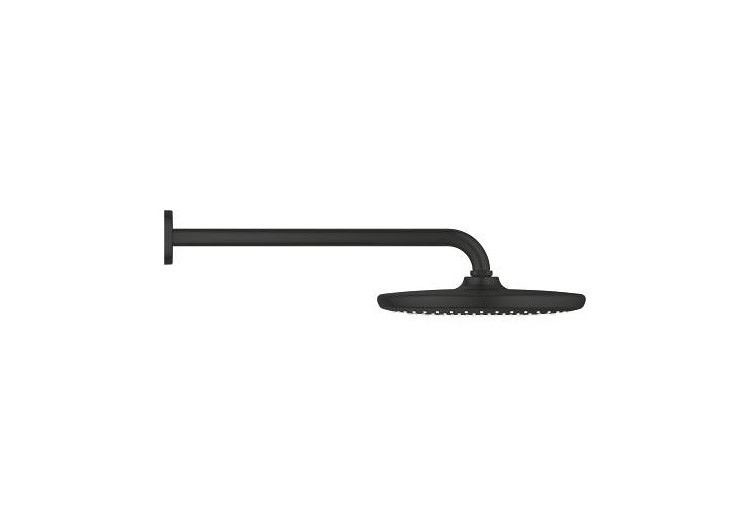 Tempesta 250 ensemble douche de tête et bras 380 mm, 1 jet Noir mat - 266682430 - Grohe