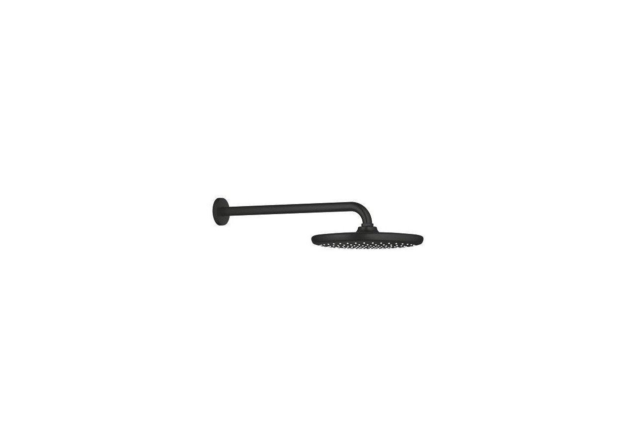 Tempesta 250 ensemble douche de tête et bras 380 mm, 1 jet Noir mat - 266682430 - Grohe