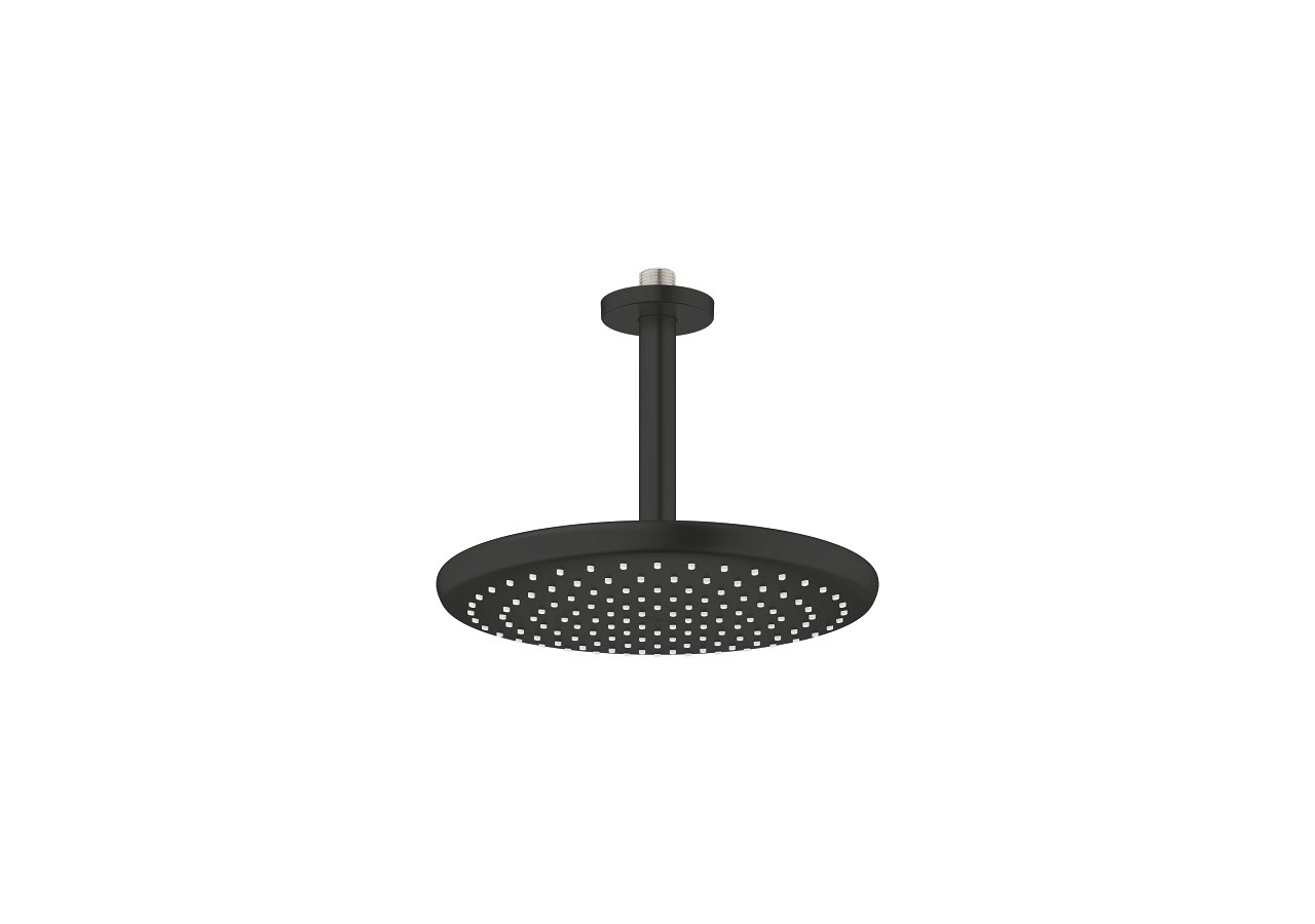 Tempesta 250 ensemble douche de tête et bras plafonnier 142 mm, 1 jet Noir mat - 266692430 - Grohe