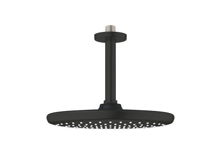 Tempesta 250 ensemble douche de tête et bras plafonnier 142 mm, 1 jet Noir mat - 266692430 - Grohe 2
