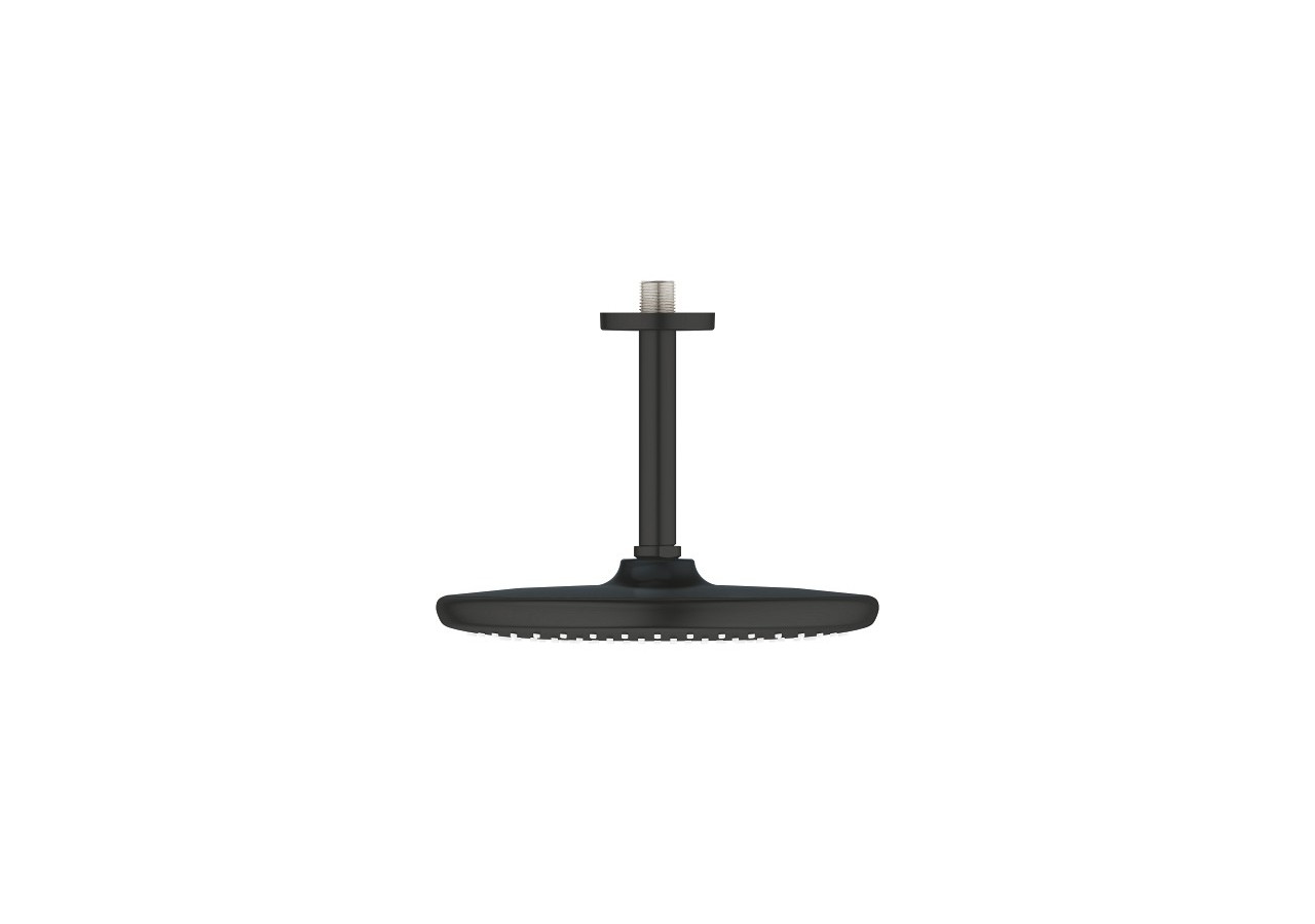 Tempesta 250 ensemble douche de tête et bras plafonnier 142 mm, 1 jet Noir mat - 266692430 - Grohe