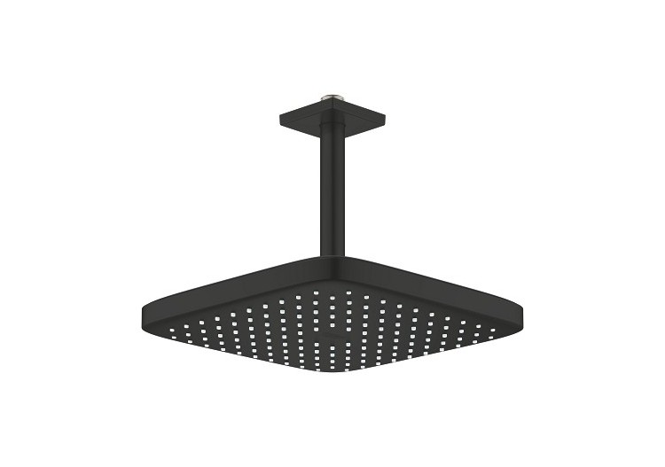Tempesta 250 cube ensemble douche de tête et bras plafonnier 142 mm, 1 jet Noir mat - 266882430 - Grohe