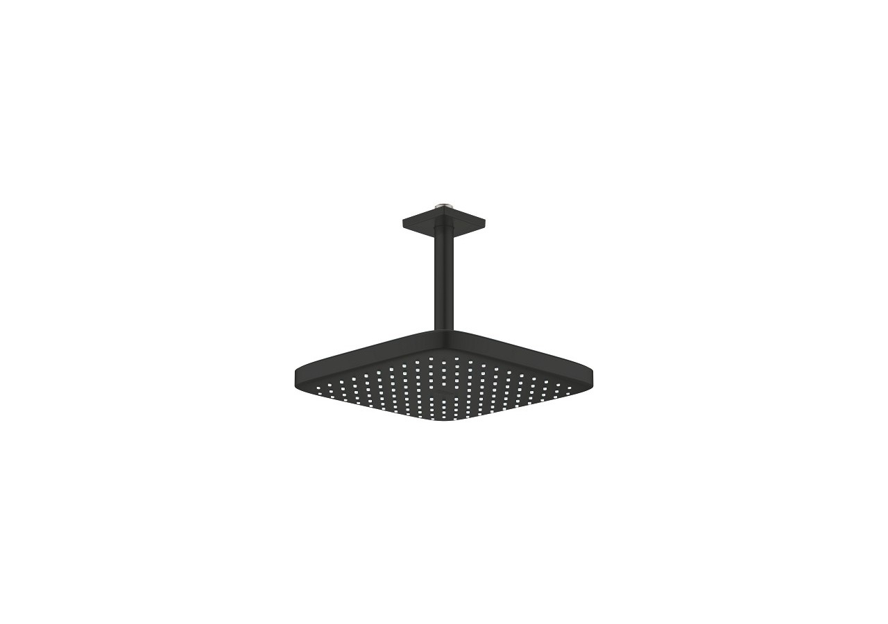 Tempesta 250 cube ensemble douche de tête et bras plafonnier 142 mm, 1 jet Noir mat - 266882430 - Grohe