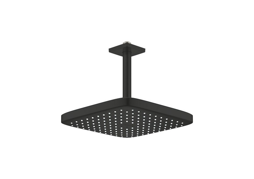 Tempesta 250 cube ensemble douche de tête et bras plafonnier 142 mm, 1 jet Noir mat - 266882430 - Grohe
