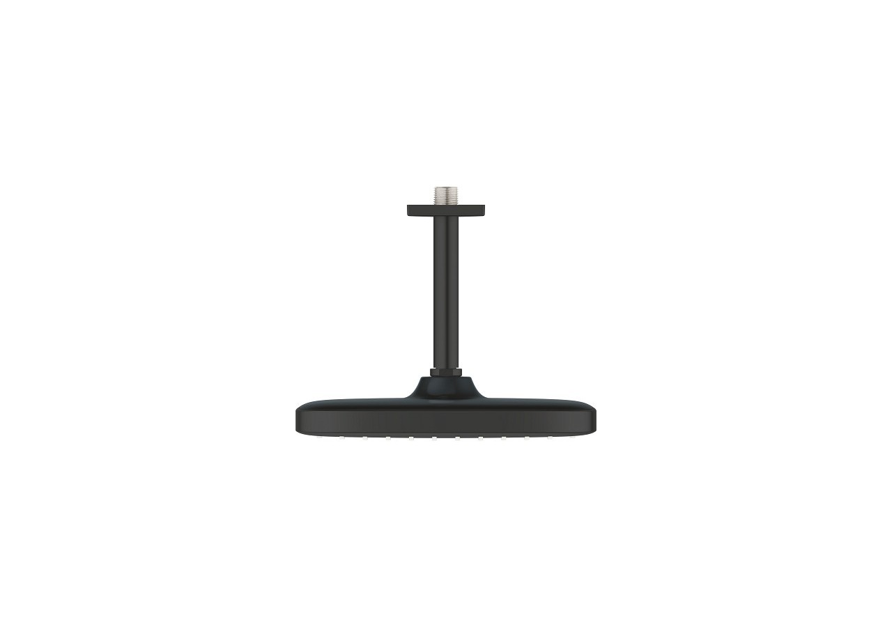 Tempesta 250 cube ensemble douche de tête et bras plafonnier 142 mm, 1 jet Noir mat - 266882430 - Grohe