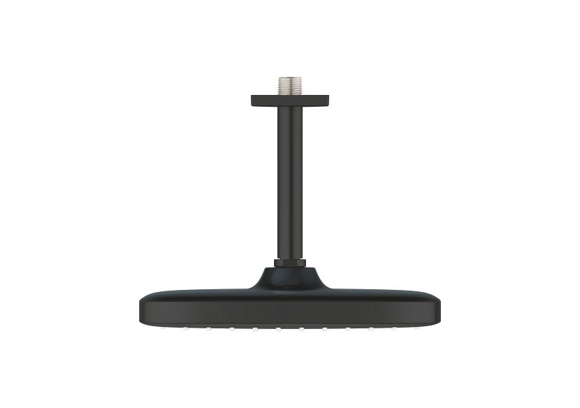 Tempesta 250 cube ensemble douche de tête et bras plafonnier 142 mm, 1 jet Noir mat - 266882430 - Grohe